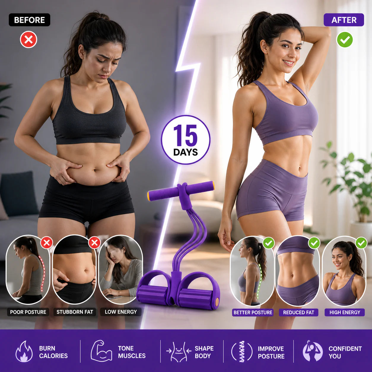 Premium Yoga Pedal Puller Resistance Band