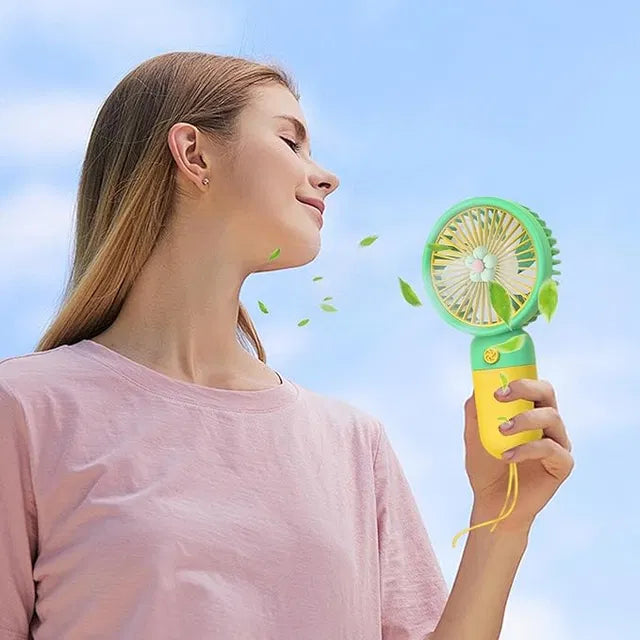 Mini Portable Handheld Flower Fan